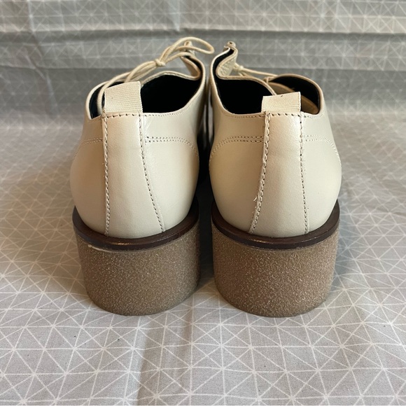 NWOT Koio Siena Lace-Up Oxford Loafers in Ivory Leather 37 - Picture 4 of 7